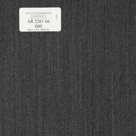 AR 2261 66 CANONICO - 100% Wool - Xám Trơn